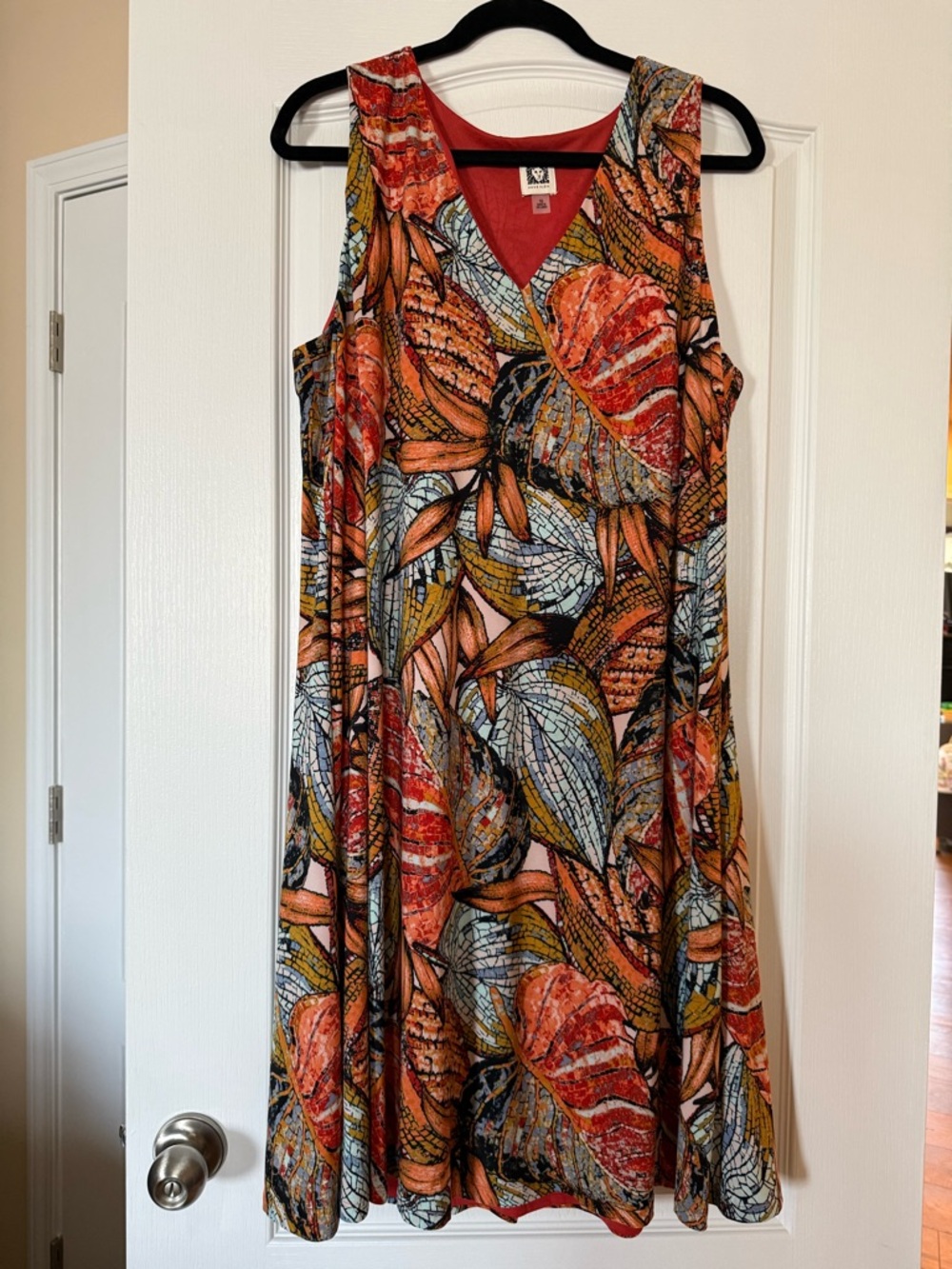 Anne Klein Leaf-Print Dress